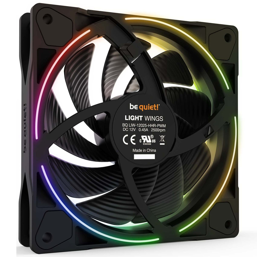be quiet! Light Wings BL073 | 120mm ARGB PWM fan | High-speed 2500 rpm | Black