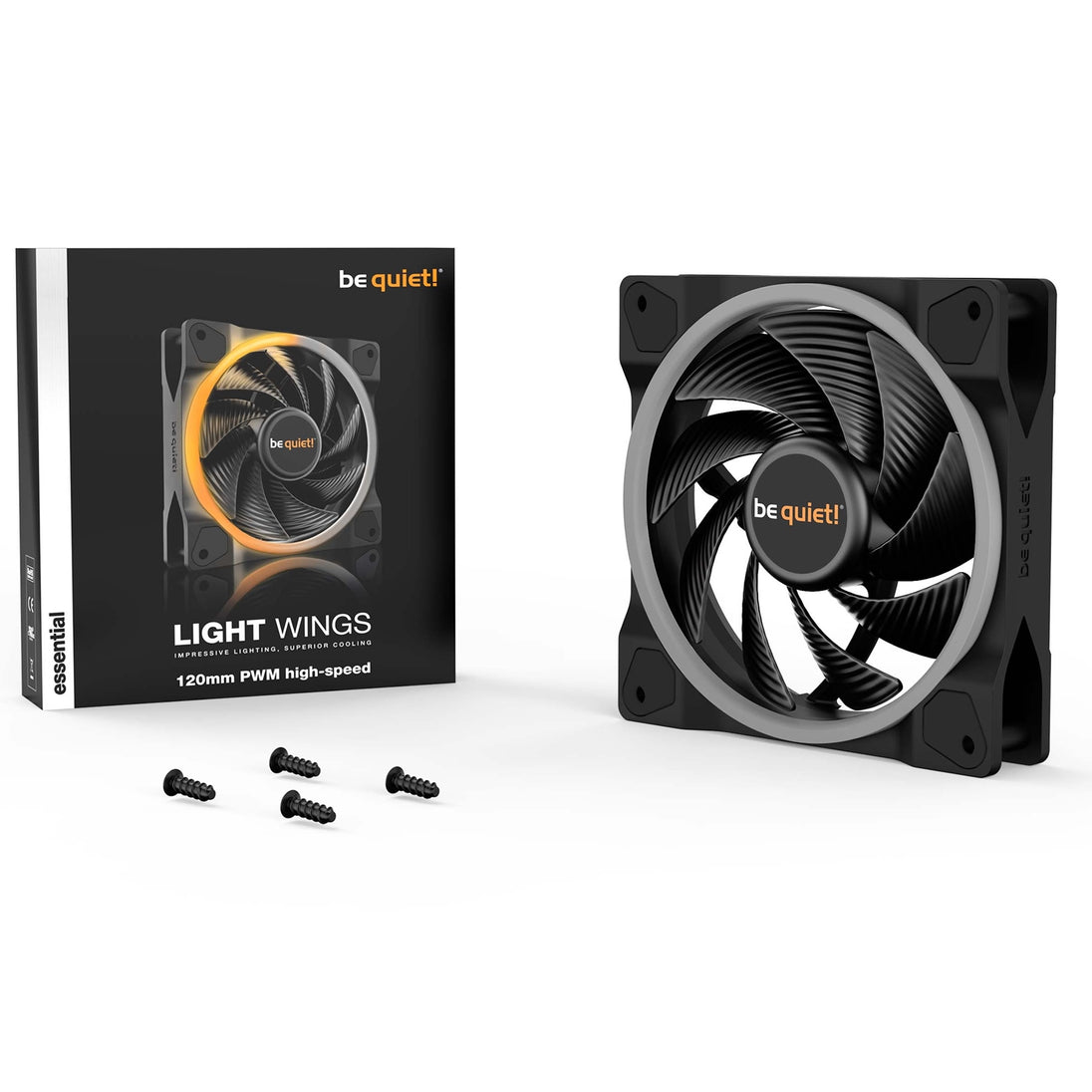 be quiet! Light Wings BL073 | 120mm ARGB PWM fan | High-speed 2500 rpm | Black
