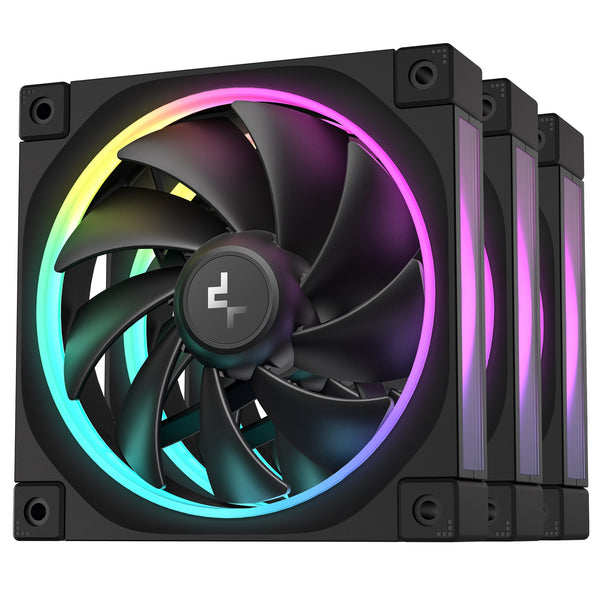 DeepCool FL12-3 IN 1 | 120mm ARGB case fans | 500–2150 RPM | Black 3-pack