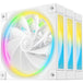 DeepCool FL12R WH-3 IN 1 | 120mm case fans | Reverse ARGB PWM | White 3-pack