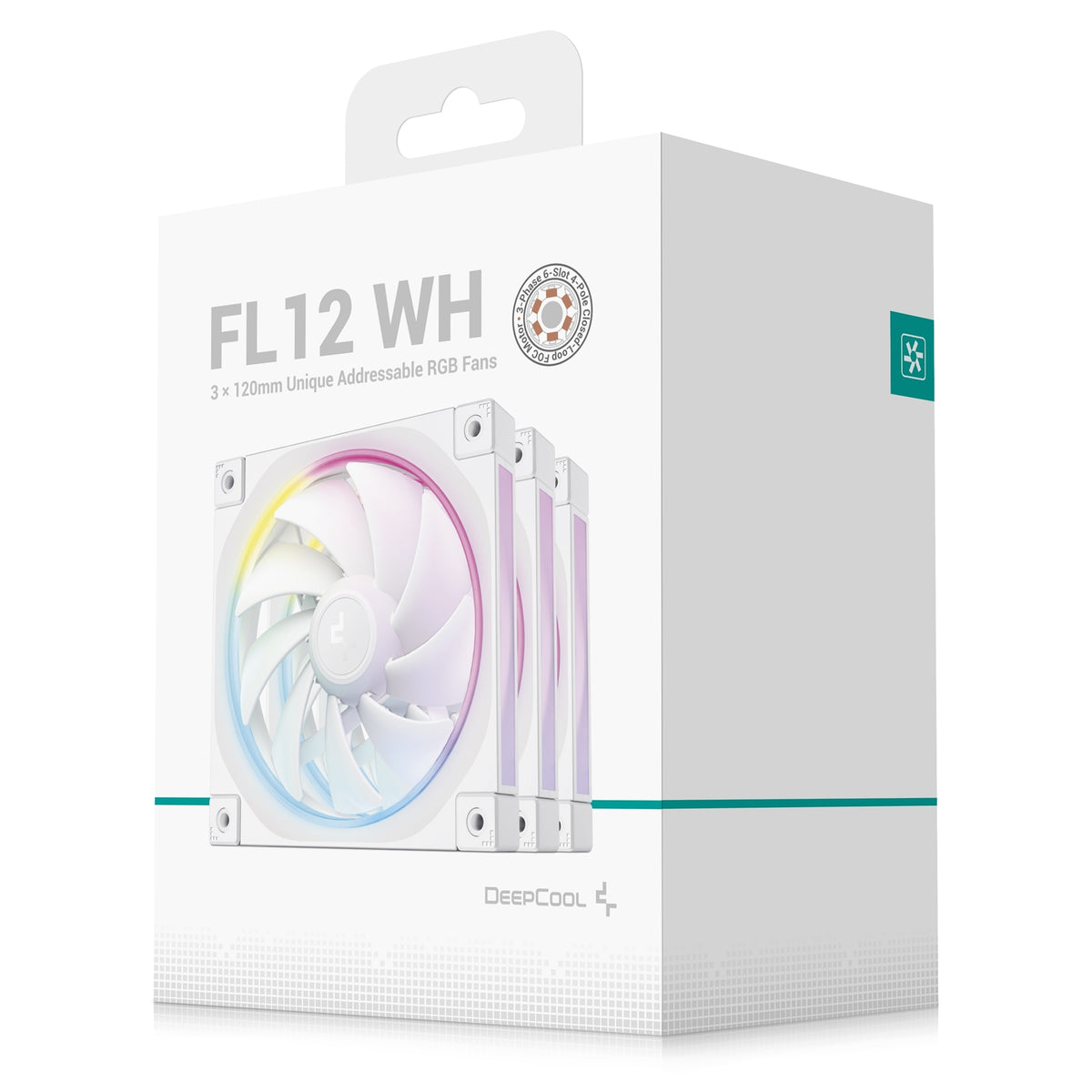 DeepCool FL12 WH 3 IN 1 | 120 mm ARGB case fans | 3 pack | White