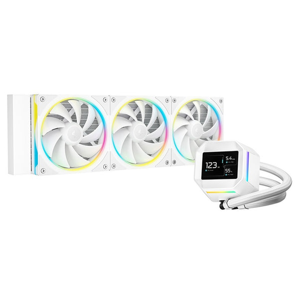 DeepCool LM360 WH | 360 mm liquid CPU cooler | 2.4-inch IPS display | White