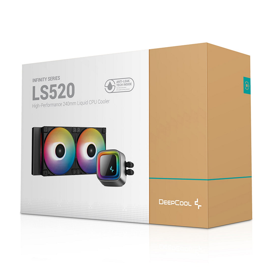 DeepCool LS520 | 240mm liquid CPU cooler | 2x 120mm ARGB fans | Black
