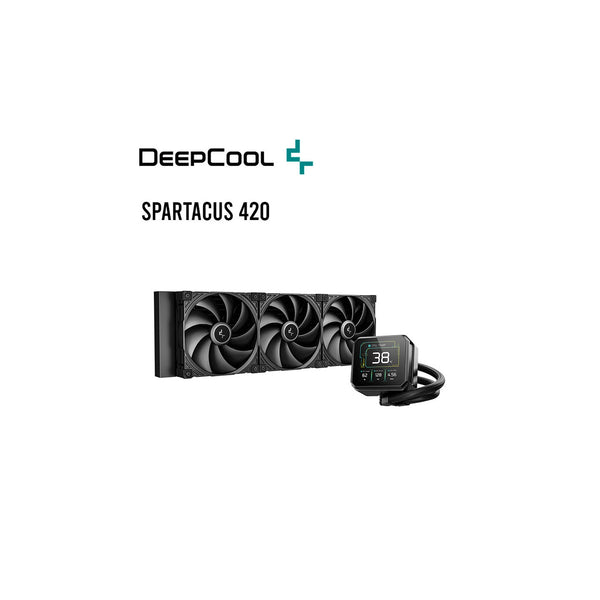 DeepCool SPARTACUS 420 | 420mm AIO Liquid CPU Cooler | 3.4-inch LCD | Black