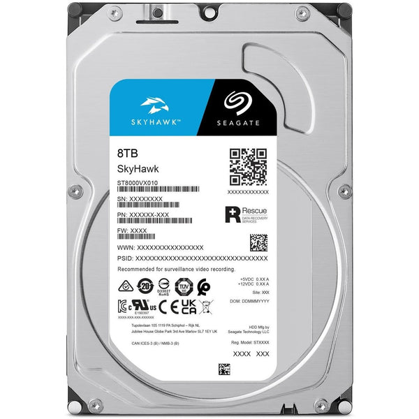 Seagate SkyHawk ST8000VX010 | Surveillance hard drive | 8TB SATA | 3.5 inch