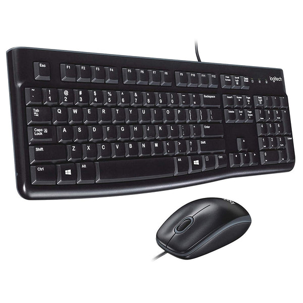 Logitech MK120 | Wired keyboard and mouse | USB | UK black