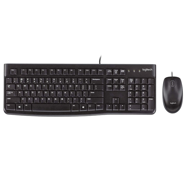 Logitech MK120 | Wired keyboard and mouse | USB | UK black