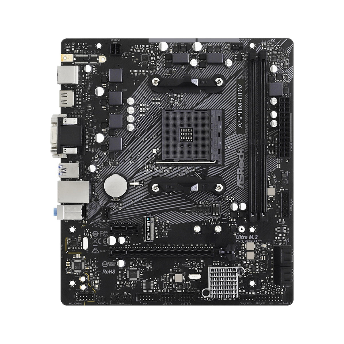 ASRock A520M-HDV | AM4 motherboard | DDR4 | Micro-ATX