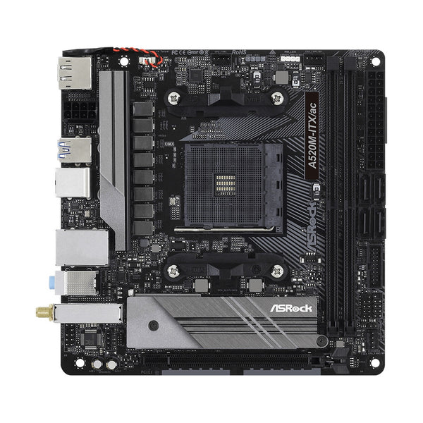 ASRock A520M-ITX/ac | AMD AM4 Socket Motherboard | Mini-ITX | 2x DDR4 Slots