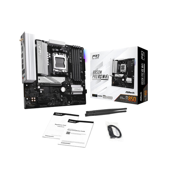 ASRock B850M Pro RS WiFi | Motherboard | AM5 DDR5 Wi-Fi 6E | Micro-ATX