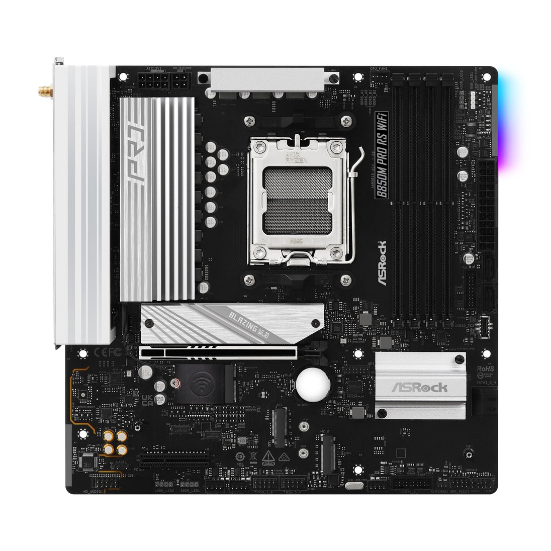 ASRock B850M Pro RS WiFi | Motherboard | AM5 DDR5 Wi-Fi 6E | Micro-ATX