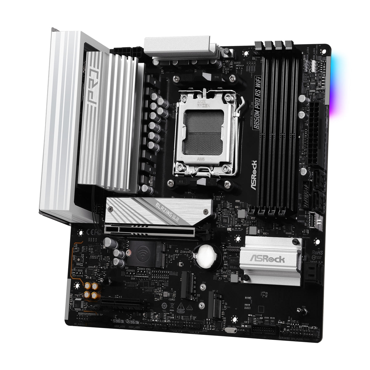 ASRock B850M Pro RS WiFi | Motherboard | AM5 DDR5 Wi-Fi 6E | Micro-ATX