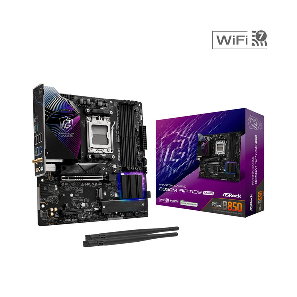 ASRock B850M Riptide WiFi | Motherboard | AM5 DDR5 Wi-Fi 7 | Micro-ATX