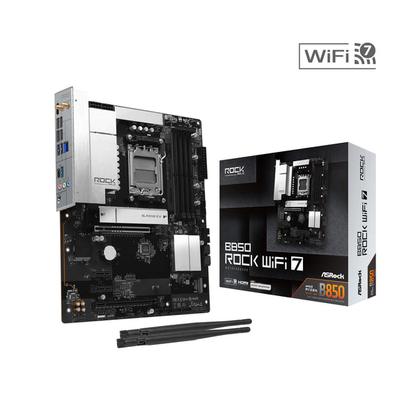 ASRock B850 Rock WiFi 7 | Motherboard | AM5 DDR5 2.5GbE | ATX