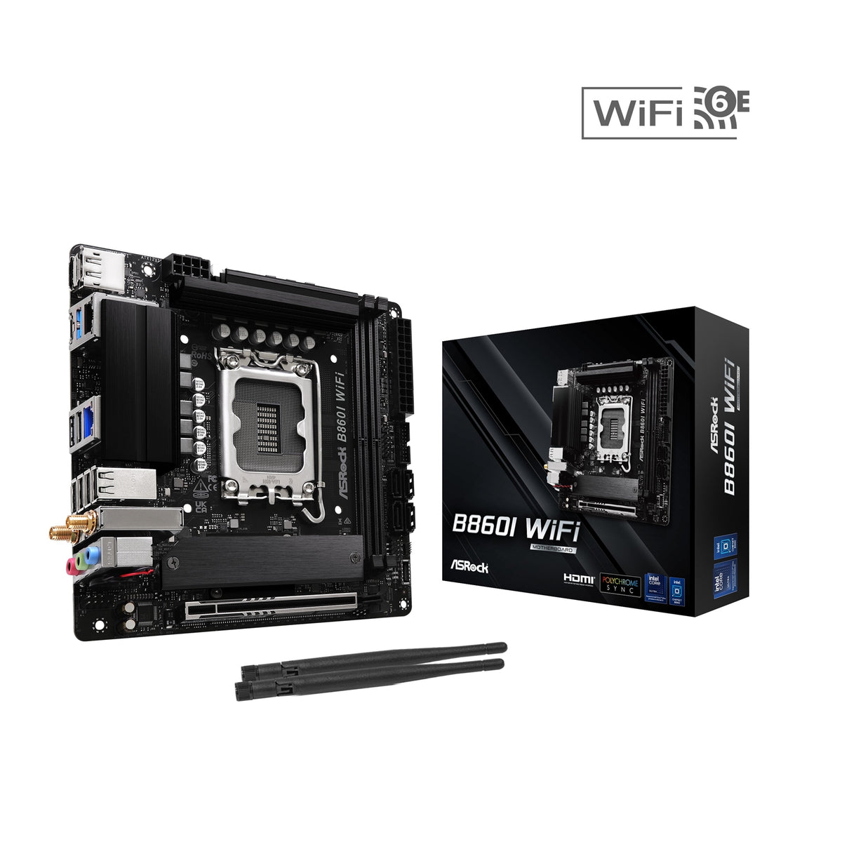ASRock B860I WiFi | Motherboard | LGA1851 2x DDR5 Wi-Fi 6E | Mini-ITX
