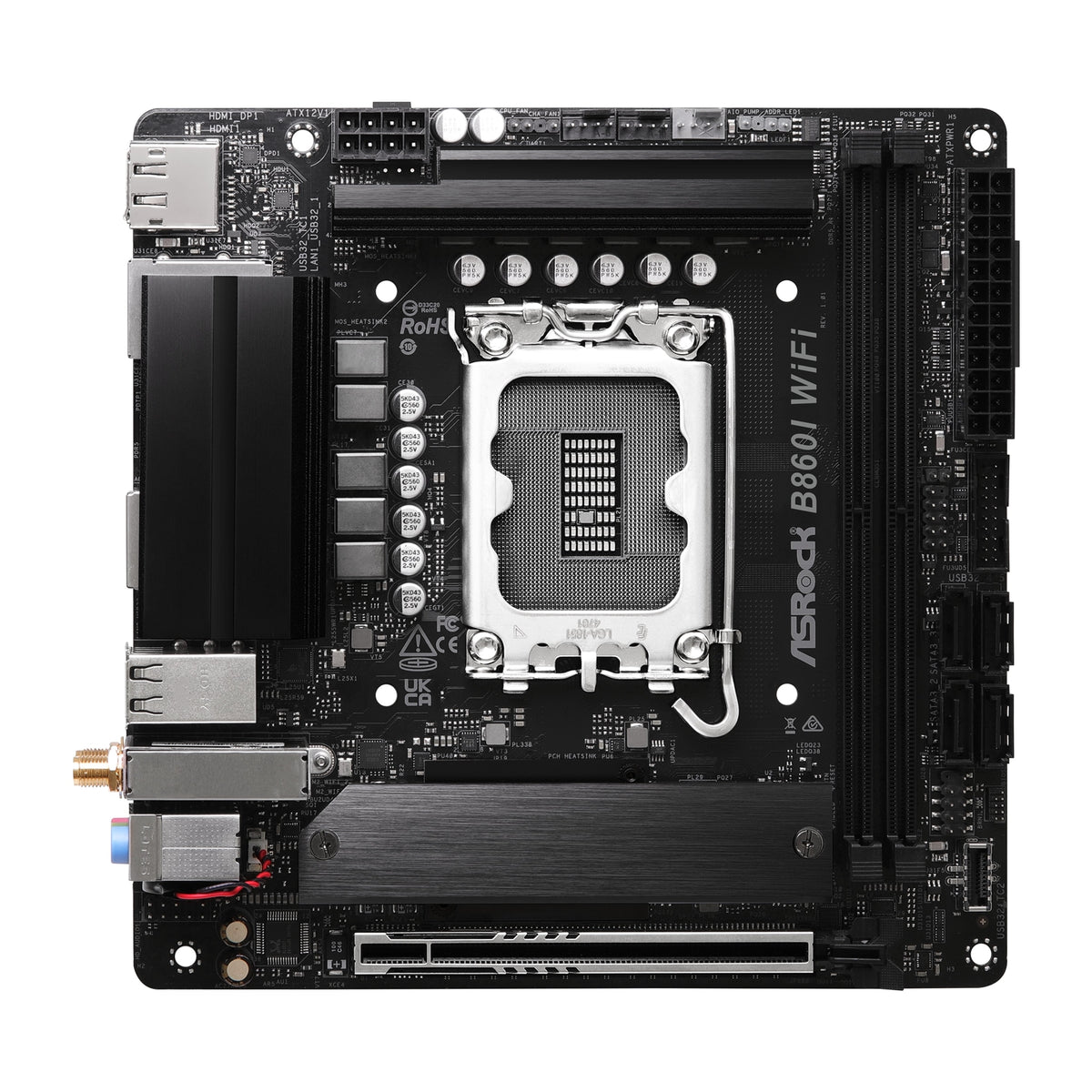 ASRock B860I WiFi | Motherboard | LGA1851 2x DDR5 Wi-Fi 6E | Mini-ITX