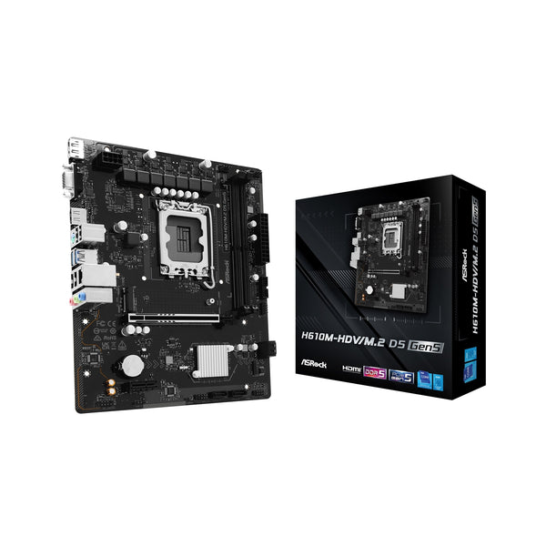 ASRock H610M-HDV/M.2 D5 Gen5 | Motherboard | LGA1700 DDR5 | Micro-ATX