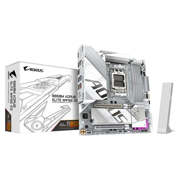 GIGABYTE B850M AORUS ELITE WIFI6E ICE | AM5 Motherboard | DDR5 | Micro-ATX