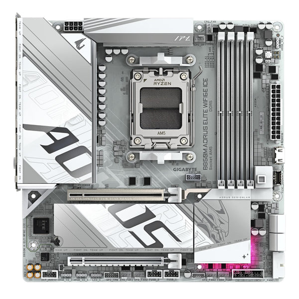 GIGABYTE B850M AORUS ELITE WIFI6E ICE | AM5 Motherboard | DDR5 | Micro-ATX