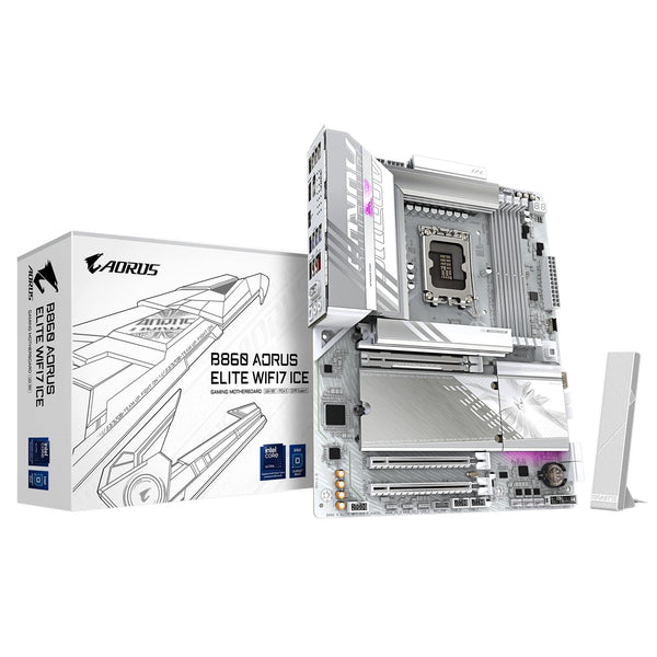 GIGABYTE B860 AORUS ELITE WIFI7 ICE | LGA1851 Motherboard | ATX DDR5