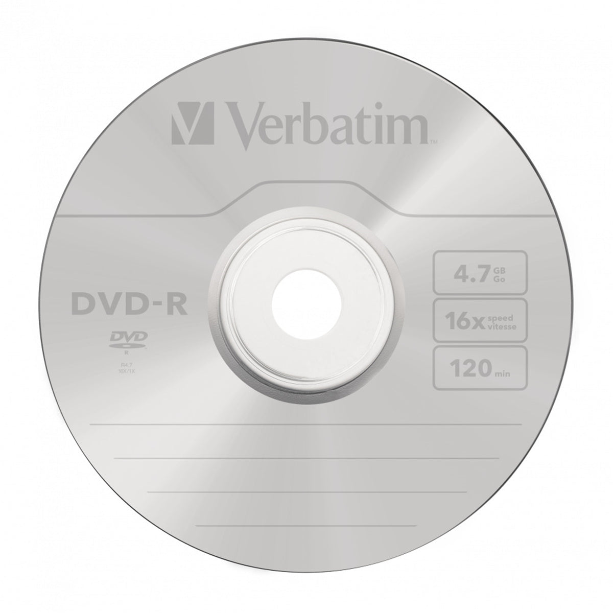 Verbatim DVD-R Matt Silver | Recordable DVD discs | 4.7GB 16x | 100 pack