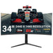 piXL CM34C7 | 34-inch curved gaming monitor | UWQHD 165Hz | Black