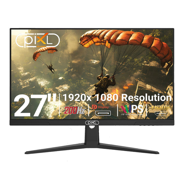 piXL X-Series GS27IDPHA | 27-inch gaming monitor | Full HD IPS 200Hz | Black