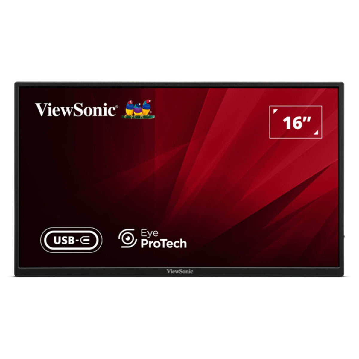 ViewSonic VA1650 | Portable monitor | 16-inch Full HD IPS | Black