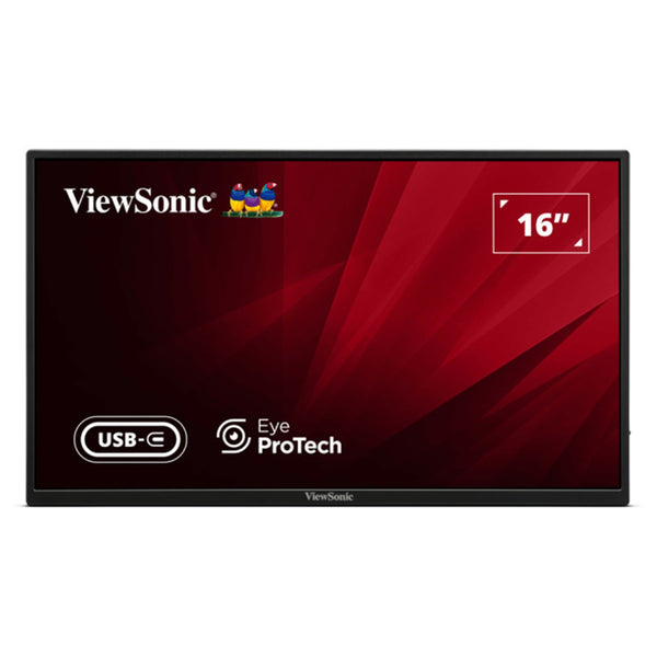 ViewSonic VA1650 | Portable monitor | 16-inch Full HD IPS | Black