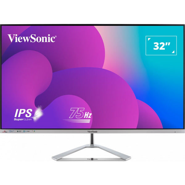 ViewSonic VX3276-MHD-3 | 32-inch monitor | Full HD IPS 75Hz | Silver