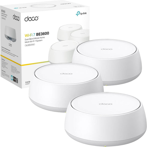 TP-Link Deco BE25 | Mesh Wi-Fi 7 system | BE3600 2.5G Ethernet | 3-pack