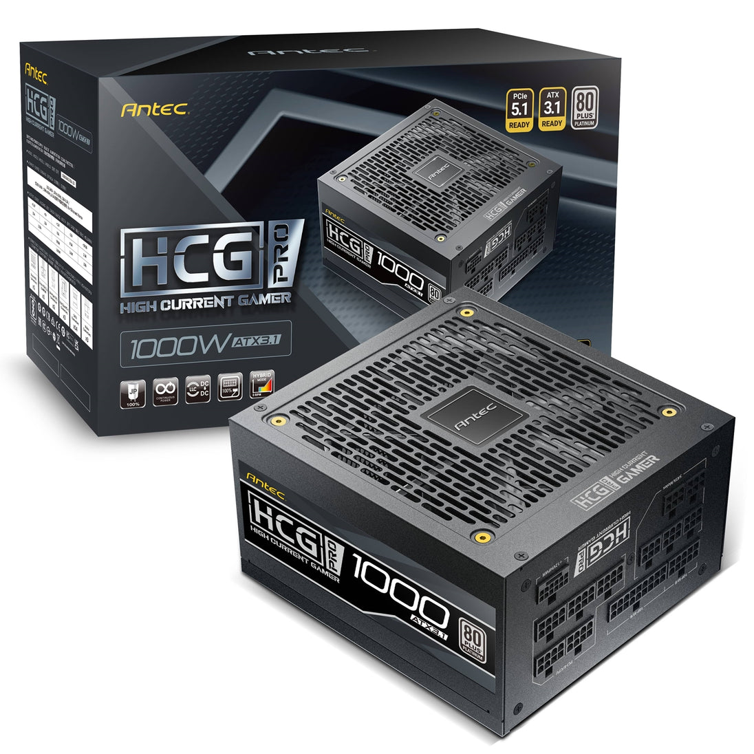 Antec HCG1000 PRO Platinum ATX 3.1 | 1000W PSU | Fully modular | Black