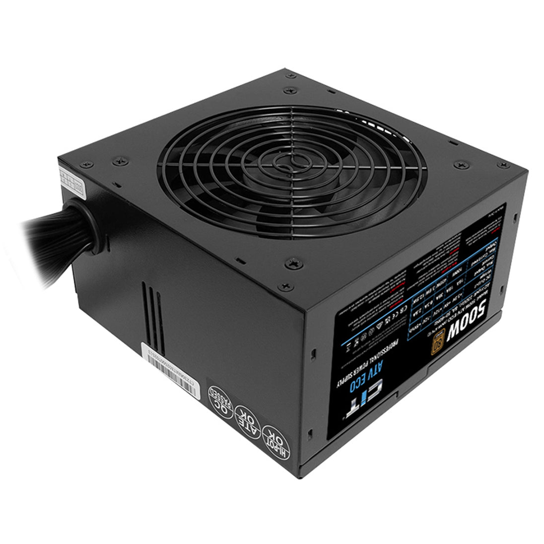 CiT ATV Eco Bronze 500W | ATX power supply | Non-modular | 120mm fan | Black