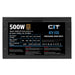 CiT ATV Eco Bronze 500W | ATX power supply | Non-modular | 120mm fan | Black