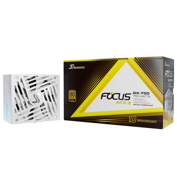 Seasonic FOCUS GX-750 White | ATX 3.1 PSU | 750W 80 PLUS Gold | Fully modular