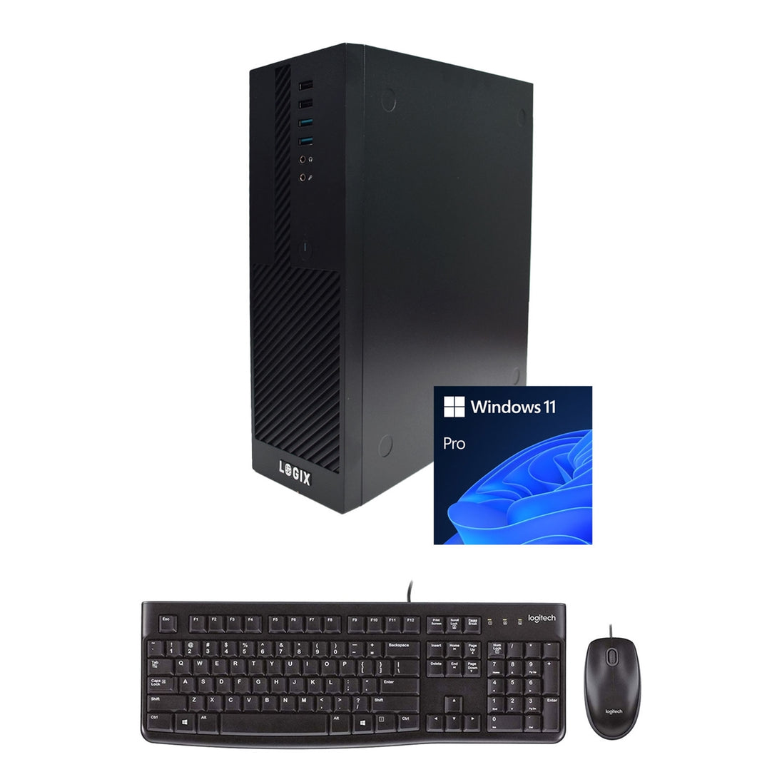 LOGIX S4-386P | Small form factor PC | Core i3-14100 | 8GB RAM 500GB SSD