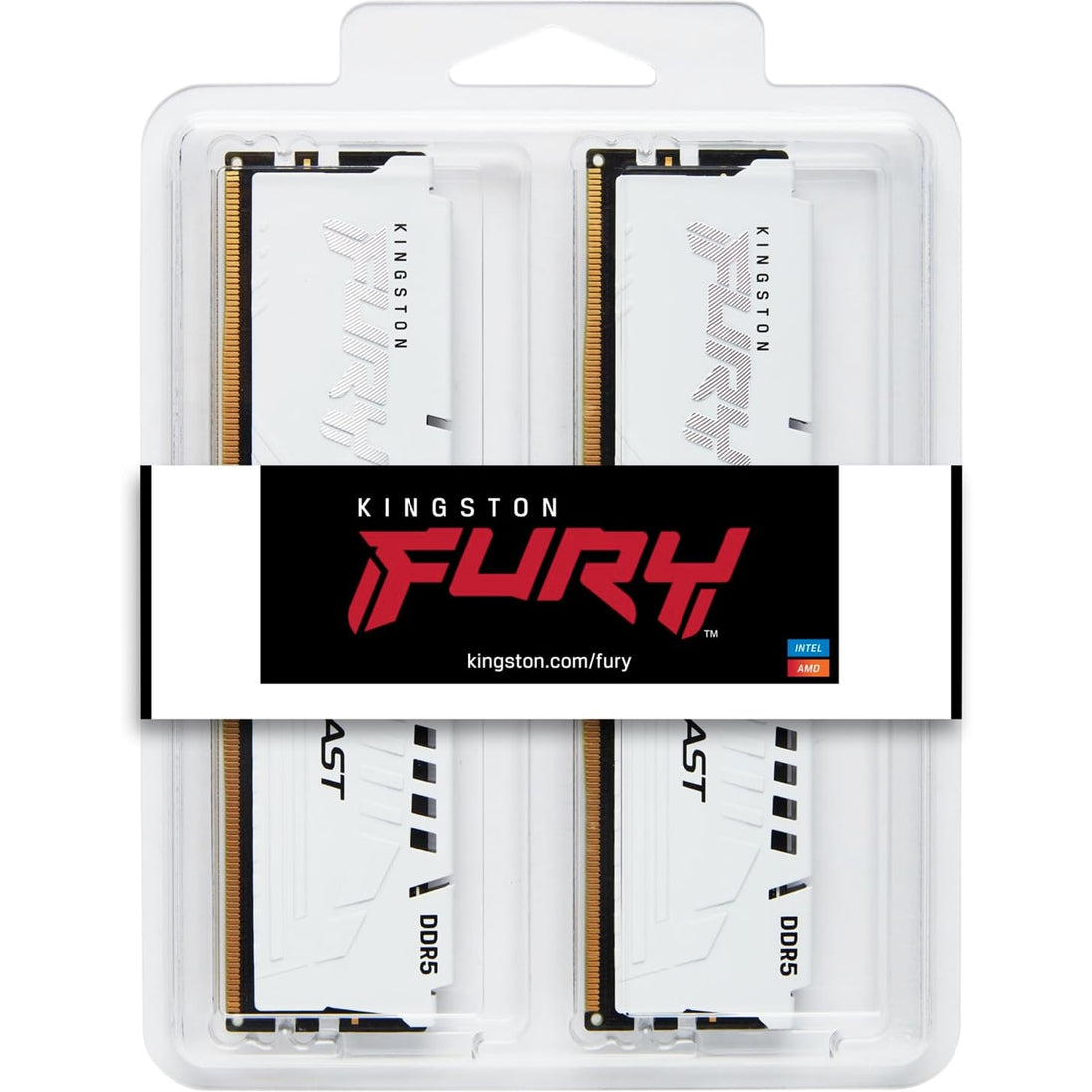 Kingston FURY Beast KF564C32BWEK2-64 | 64GB DDR5 RAM | 6400MT/s CL32 | White
