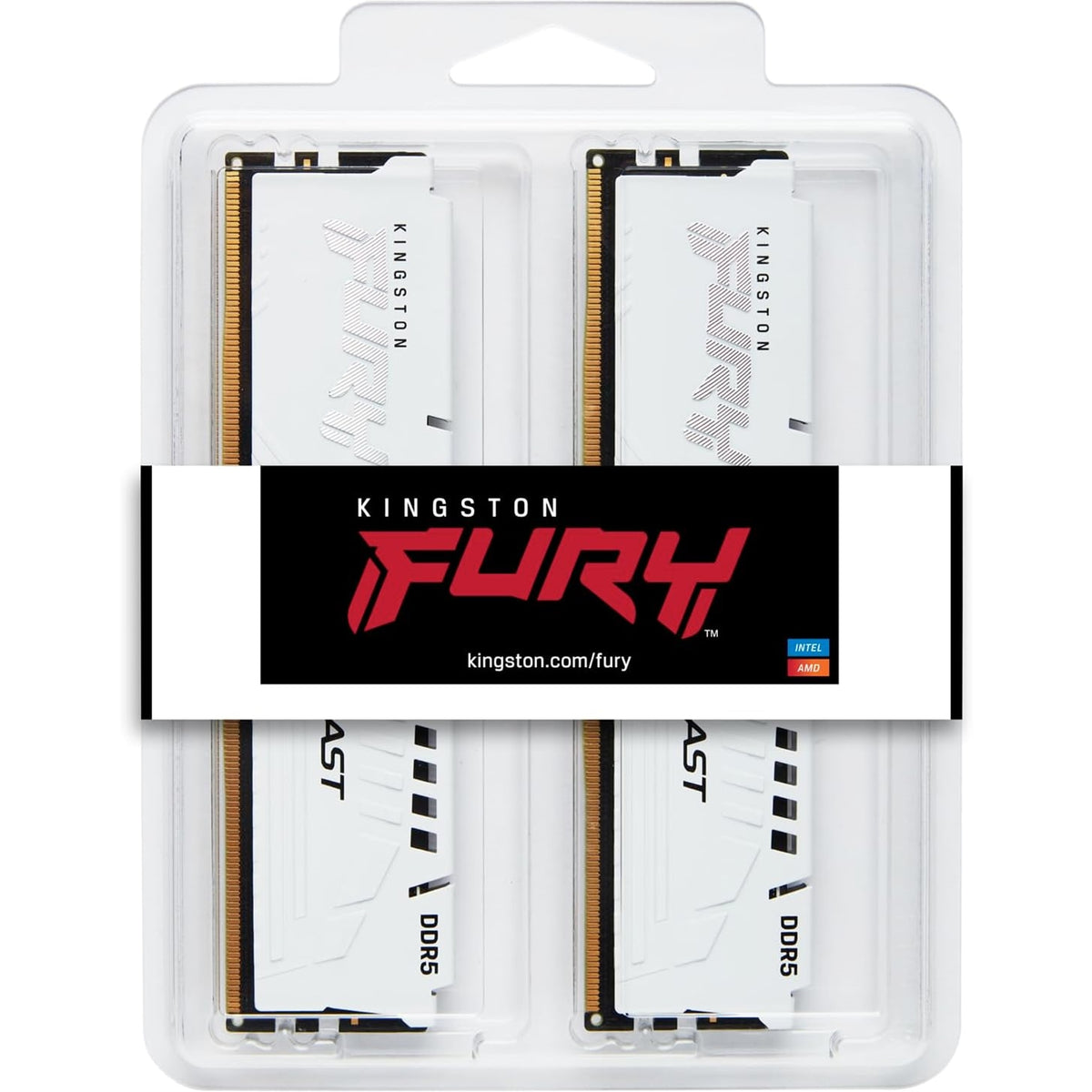 Kingston FURY Beast KF564C32BWEK2-64 | 64GB DDR5 RAM | 6400MT/s CL32 | White