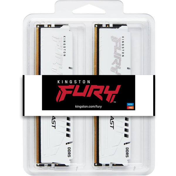 Kingston FURY Beast KF564C32BWEK2-64 | 64GB DDR5 RAM | 6400MT/s CL32 | White