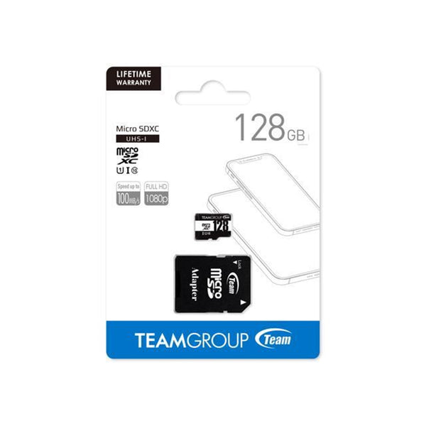 Team | microSDXC card | 128GB, UHS-I Class 10 | SD adapter