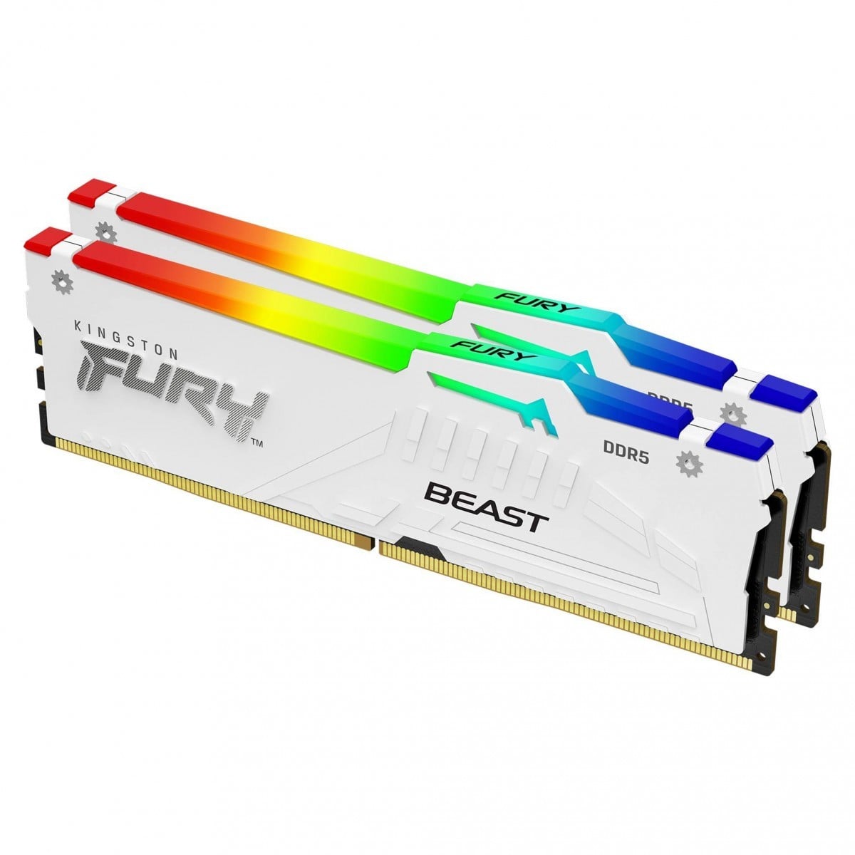 Kingston FURY Beast | DDR5 RAM kit | 32GB 5600MT/s CL36 | White RGB