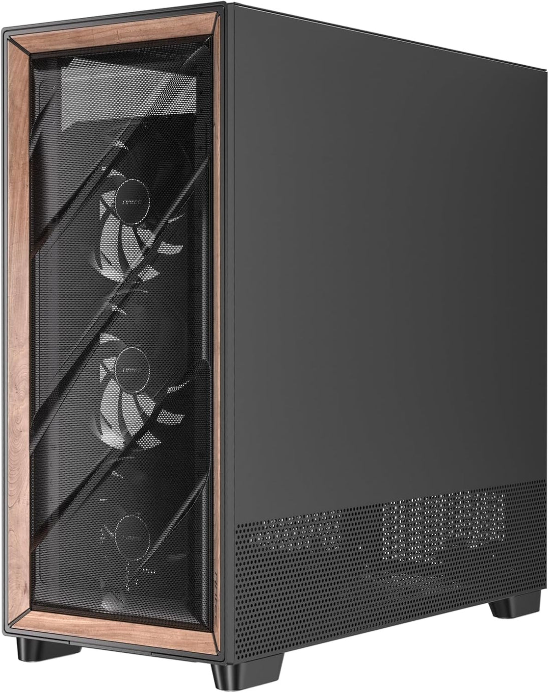 Antec FLUX PRO | Full tower PC case | 6 PWM fans | Black and walnut