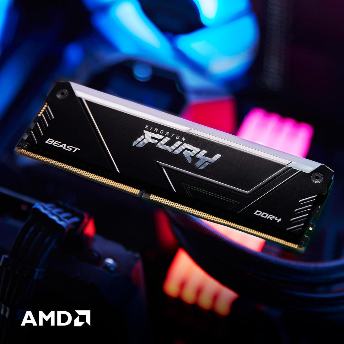 Kingston FURY Beast | DDR4 RGB RAM kit | 32GB 2 x 16GB | 3200MT/s CL16 | Black