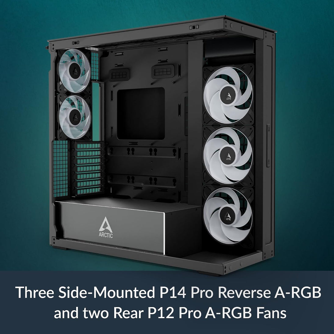 ARCTIC Xtender VG | E-ATX PC case | Vertical GPU mount | Black