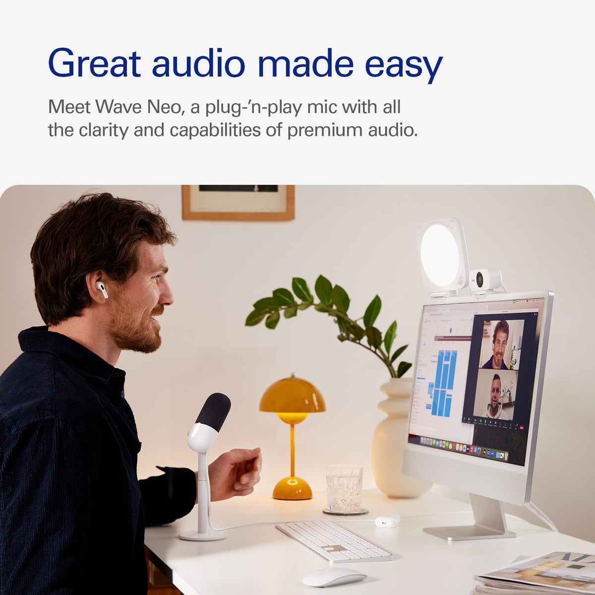 Elgato Wave Neo | USB microphone | Cardioid condenser | White