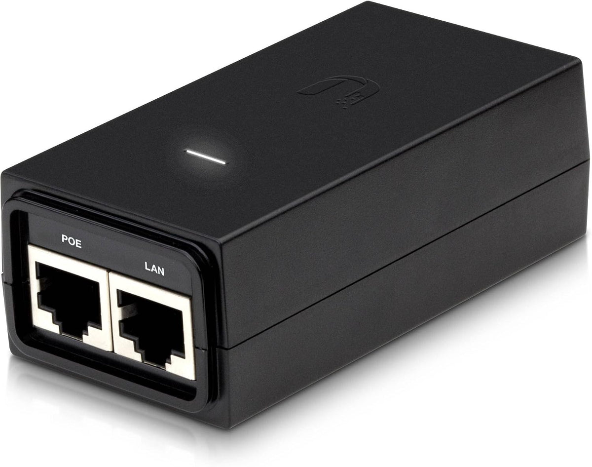 Ubiquiti POE-24-12W-G | Gigabit PoE injector | 24V 12W | Black