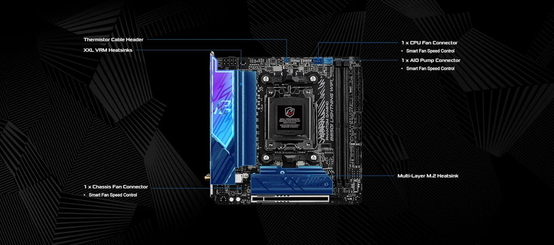 ASRock B850I Lightning WiFi | Mini-ITX motherboard | AM5 and B850 | DDR5