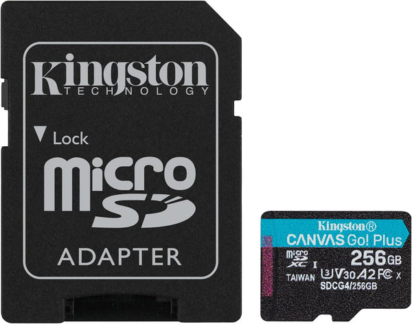 Kingston Canvas Go! Plus | 256GB microSDXC card | UHS-I U3 V30 A2