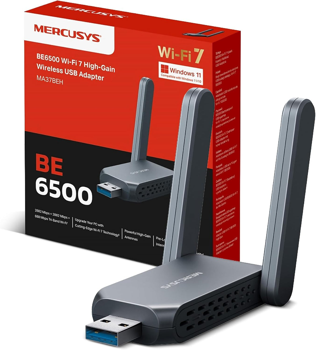 Mercusys MA37BEH | Wi-Fi USB adapter | Tri-band