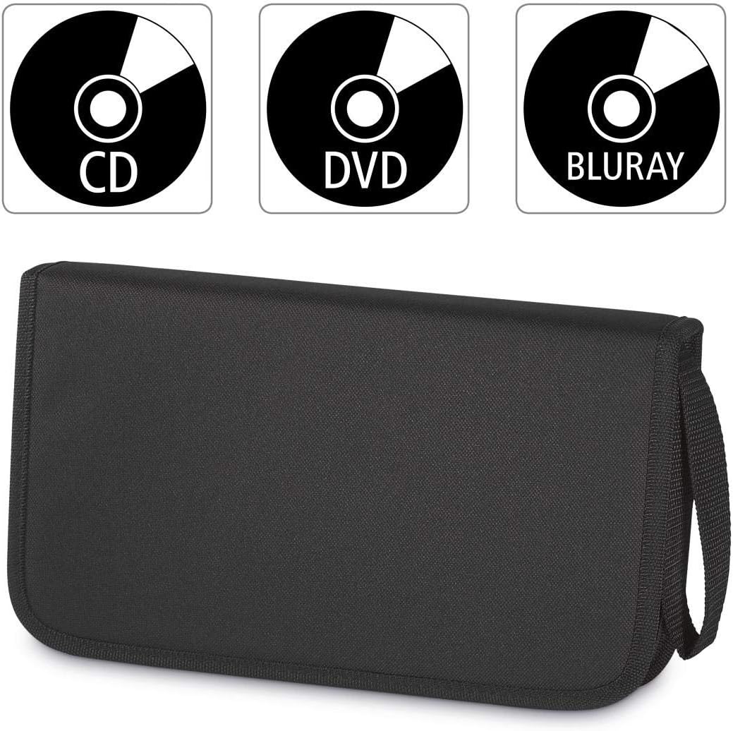 Hama 00011616 | CD/DVD/Blu-ray wallet | Holds 64 discs | Black